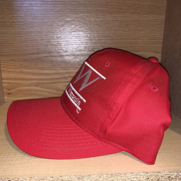 Vintage University of Wisconsin Badgers Split Bar The Game Snapback Hat RARE - Picture 3 of 8